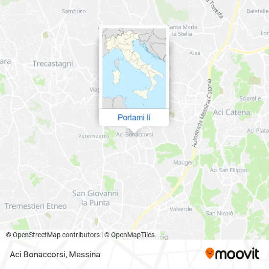Mappa Aci Bonaccorsi