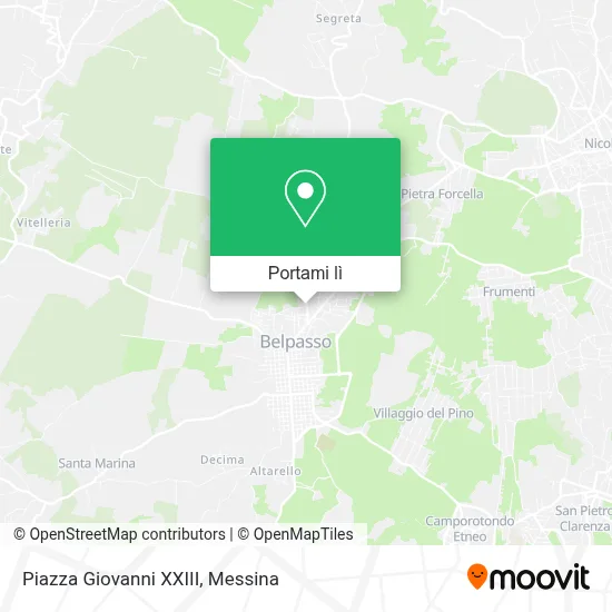 Mappa Piazza Giovanni XXIII