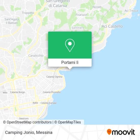 Mappa Camping Jonio