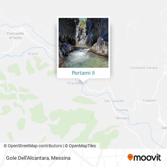 Mappa Gole Dell'Alcantara