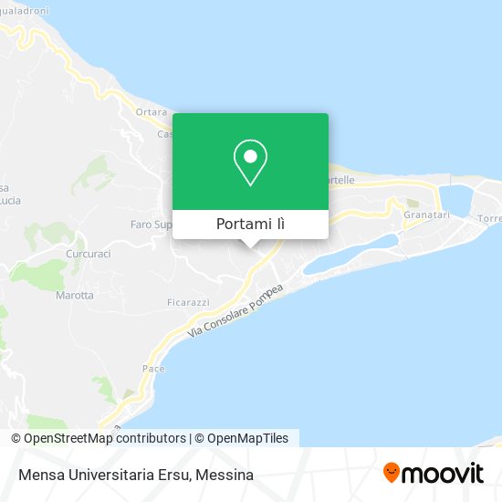 Mappa Mensa Universitaria Ersu