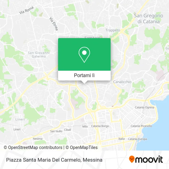 Mappa Piazza Santa Maria Del Carmelo