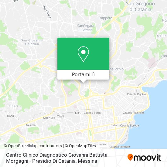Mappa Centro Clinico Diagnostico Giovanni Battista Morgagni - Presidio Di Catania