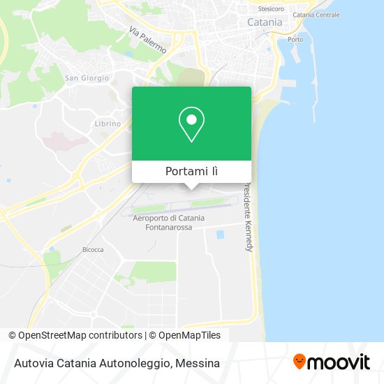 Mappa Autovia Catania Autonoleggio