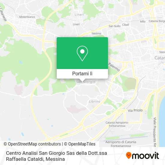 Mappa Centro Analisi San Giorgio Sas della Dott.ssa Raffaella Cataldi