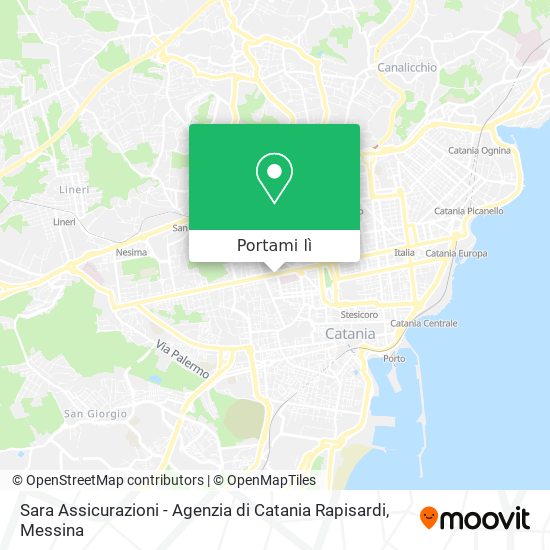 Mappa Sara Assicurazioni - Agenzia di Catania Rapisardi