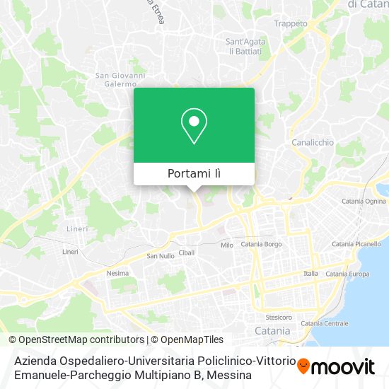 Mappa Azienda Ospedaliero-Universitaria Policlinico-Vittorio Emanuele-Parcheggio Multipiano B