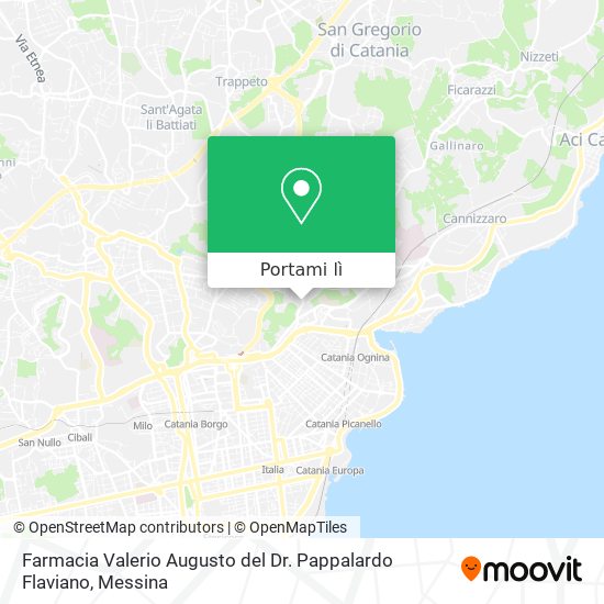 Mappa Farmacia Valerio Augusto del Dr. Pappalardo Flaviano