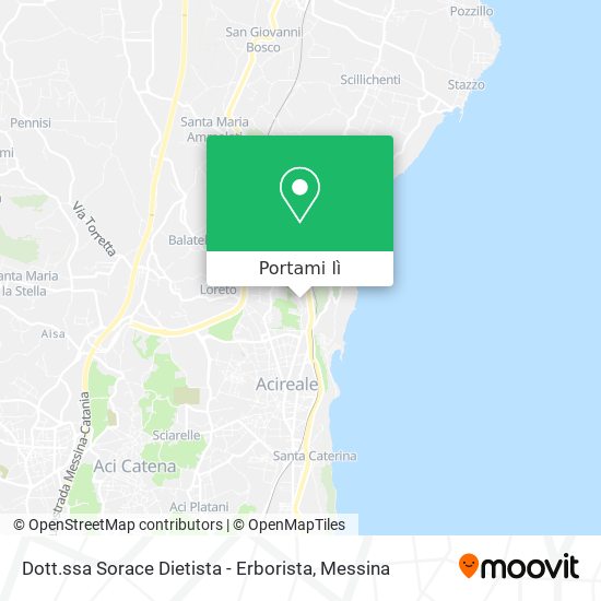Mappa Dott.ssa Sorace Dietista - Erborista
