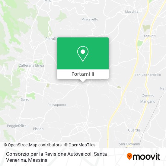 Mappa Consorzio per la Revisione Autoveicoli Santa Venerina