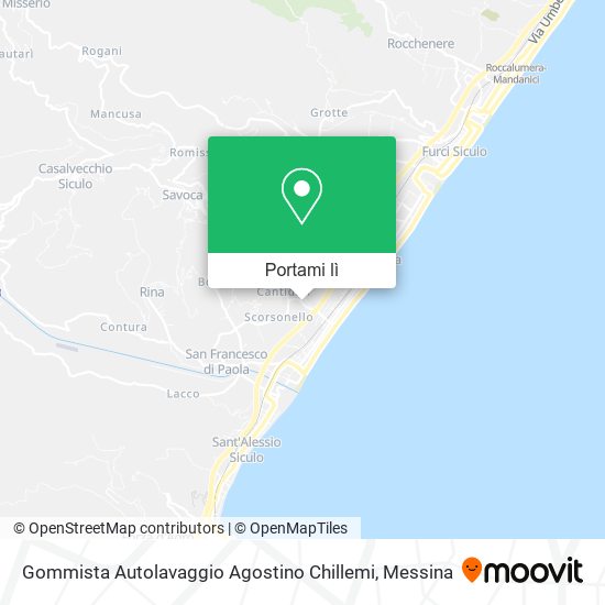 Mappa Gommista Autolavaggio Agostino Chillemi