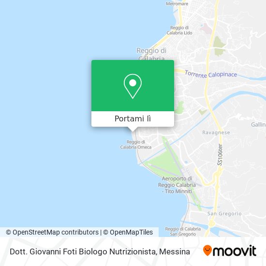 Mappa Dott. Giovanni Foti Biologo Nutrizionista