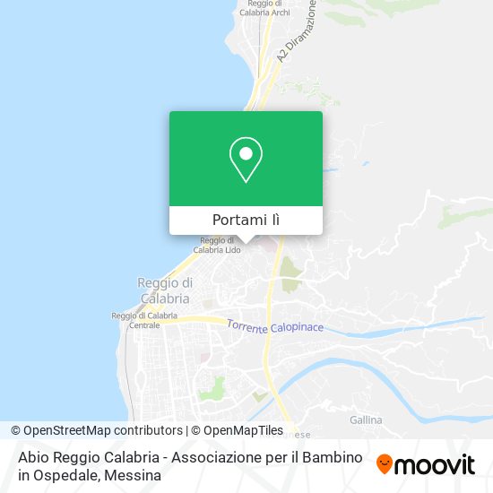 Mappa Abio Reggio Calabria - Associazione per il Bambino in Ospedale
