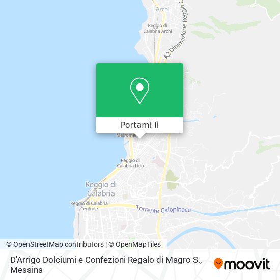 Mappa D'Arrigo Dolciumi e Confezioni Regalo di Magro S.