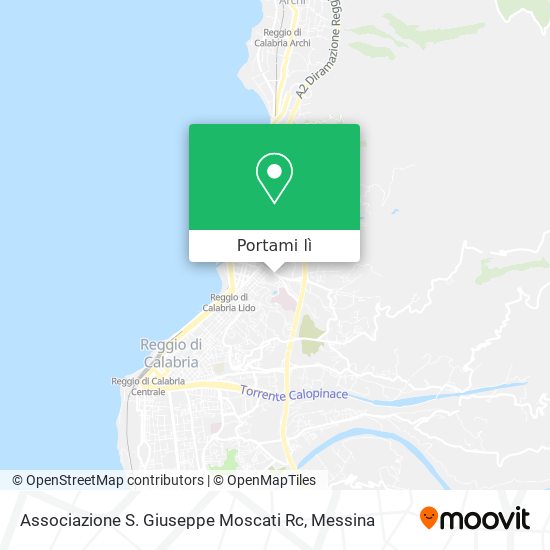 Mappa Associazione S. Giuseppe Moscati Rc