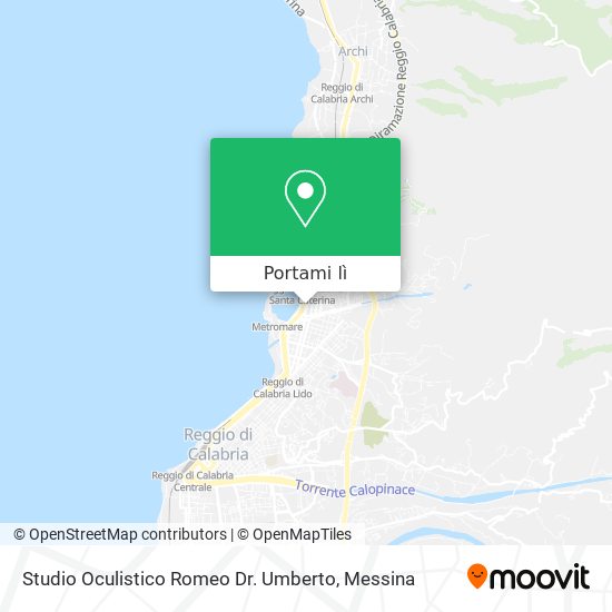 Mappa Studio Oculistico Romeo Dr. Umberto