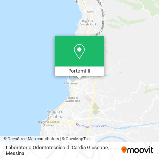 Mappa Laboratorio Odontotecnico di Cardia Giuseppe