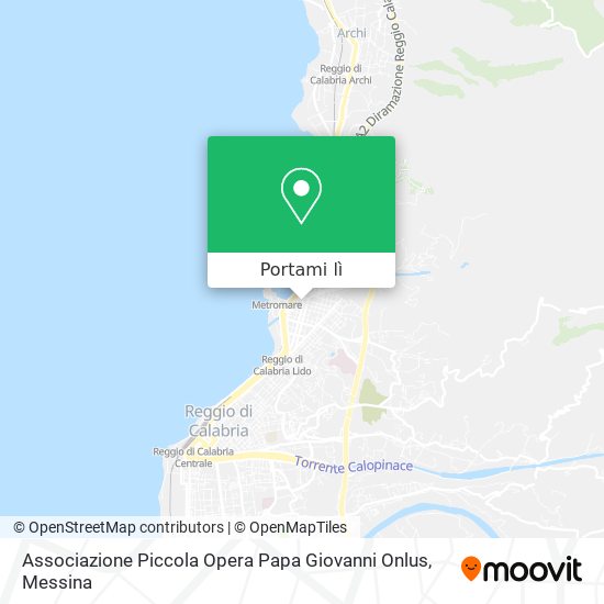 Mappa Associazione Piccola Opera Papa Giovanni Onlus