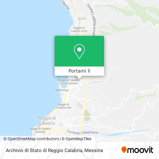 Mappa Archivio di Stato di Reggio Calabria