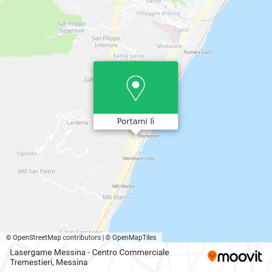 Mappa Lasergame Messina - Centro Commerciale Tremestieri