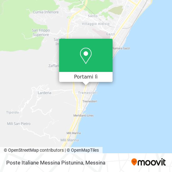 Mappa Poste Italiane Messina Pistunina