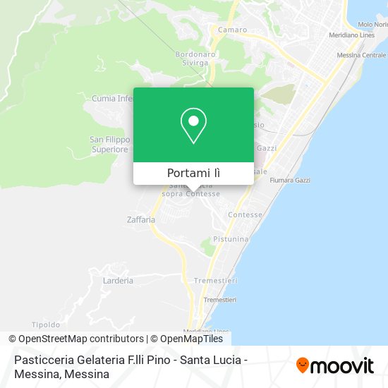 Mappa Pasticceria Gelateria F.lli Pino - Santa Lucia - Messina