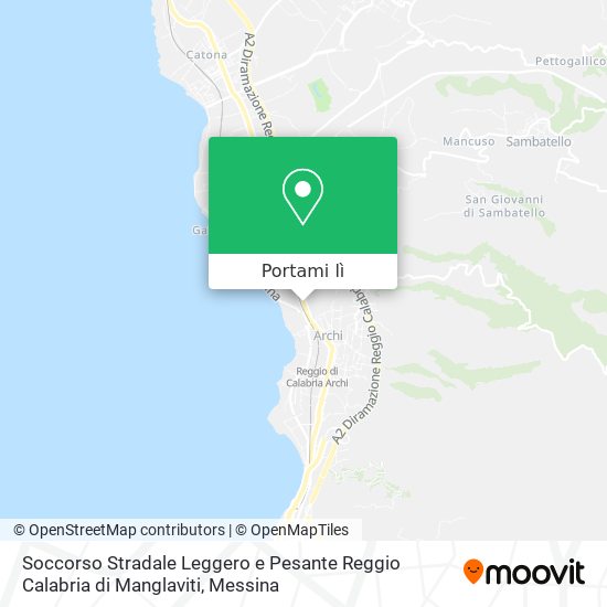 Mappa Soccorso Stradale Leggero e Pesante Reggio Calabria di Manglaviti