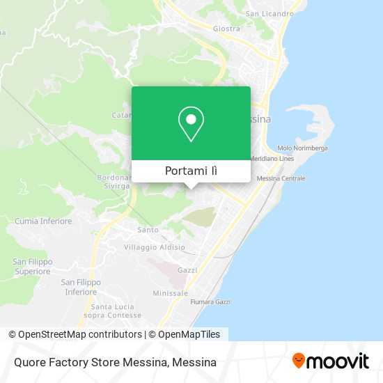 Mappa Quore Factory Store Messina