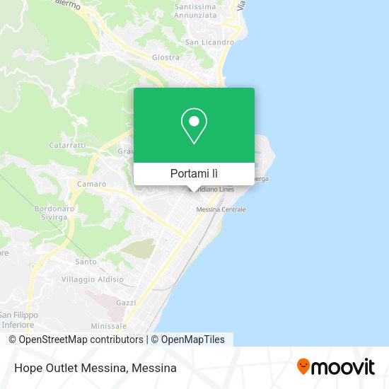 Mappa Hope Outlet Messina