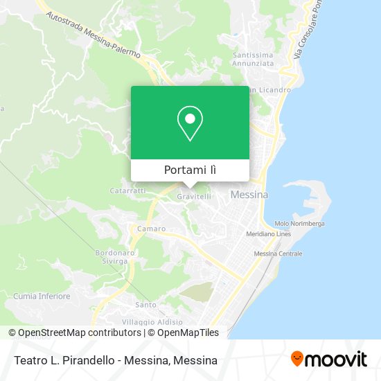 Mappa Teatro L. Pirandello - Messina