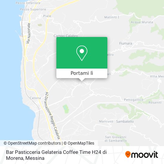 Mappa Bar Pasticceria Gelateria Coffee Time H24 di Morena