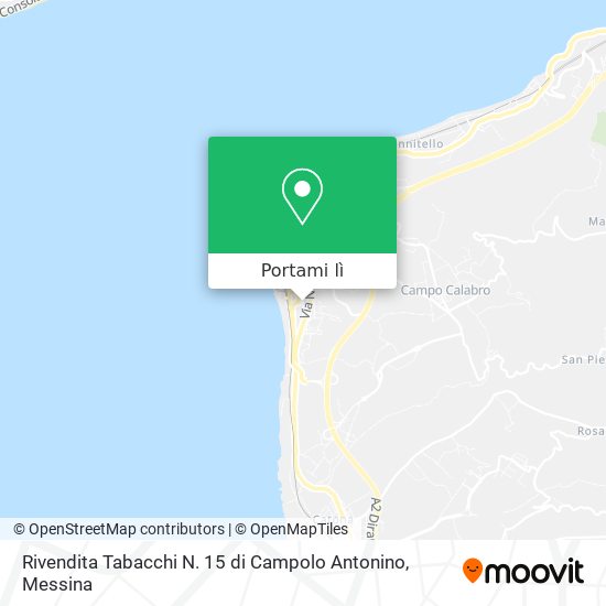 Mappa Rivendita Tabacchi N. 15 di Campolo Antonino