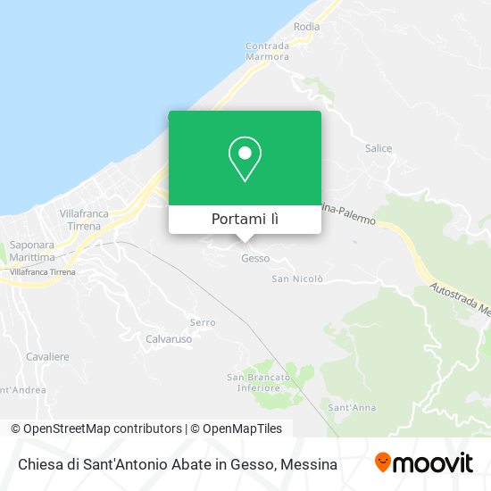 Mappa Chiesa di Sant'Antonio Abate in Gesso