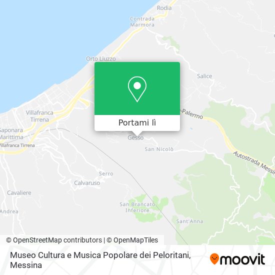 Mappa Museo Cultura e Musica Popolare dei Peloritani