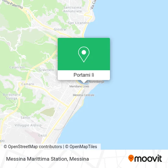 Mappa Messina Marittima Station