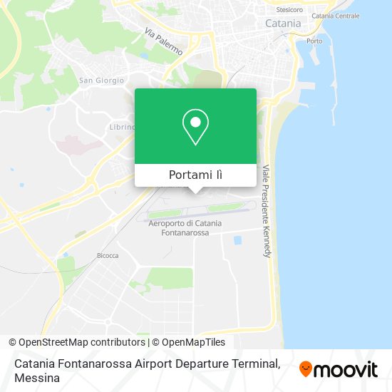 Mappa Catania Fontanarossa Airport Departure Terminal