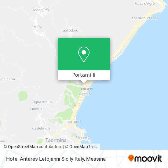 Mappa Hotel Antares Letojanni Sicily Italy