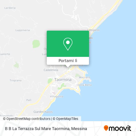 Mappa B B La Terrazza Sul Mare Taormina