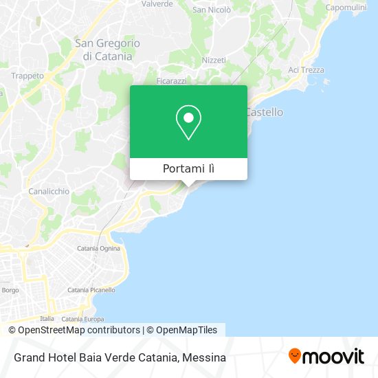 Mappa Grand Hotel Baia Verde Catania