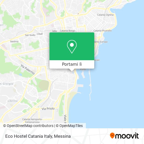 Mappa Eco Hostel Catania Italy