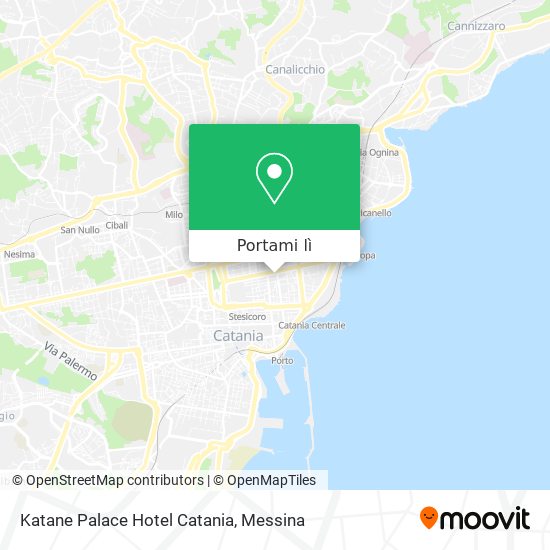 Mappa Katane Palace Hotel Catania