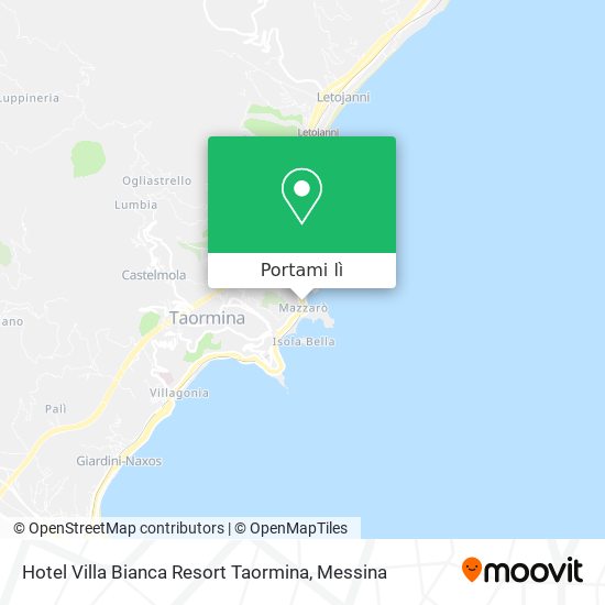 Mappa Hotel Villa Bianca Resort Taormina