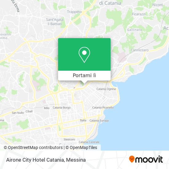 Mappa Airone City Hotel Catania