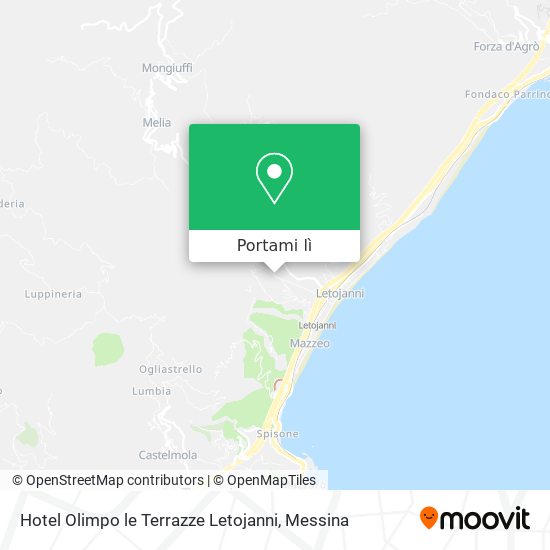 Mappa Hotel Olimpo le Terrazze Letojanni