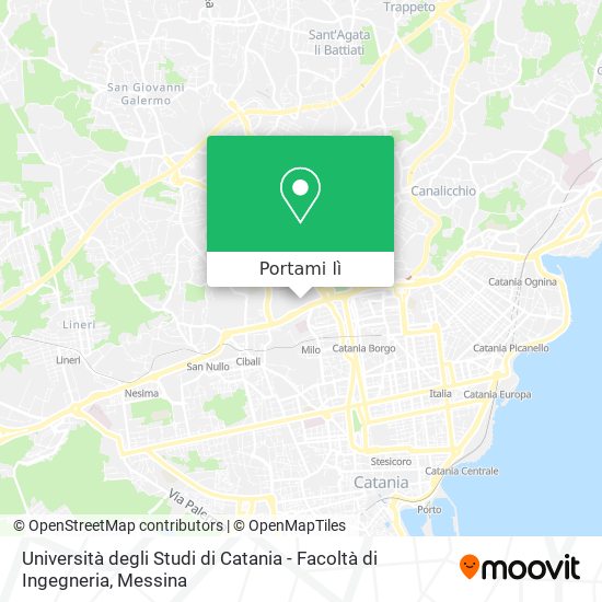 Mappa Università degli Studi di Catania - Facoltà di Ingegneria