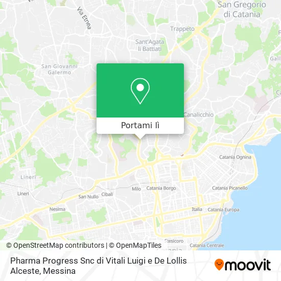 Mappa Pharma Progress Snc di Vitali Luigi e De Lollis Alceste