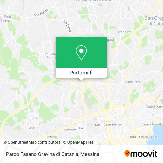 Mappa Parco Fasano Gravina di Catania