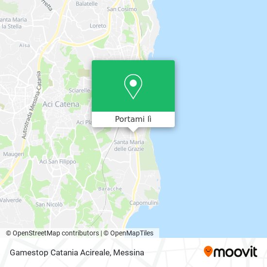 Mappa Gamestop Catania Acireale