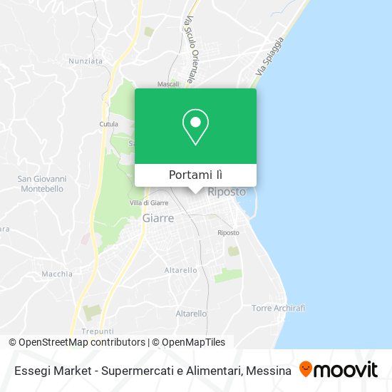 Mappa Essegi Market - Supermercati e Alimentari