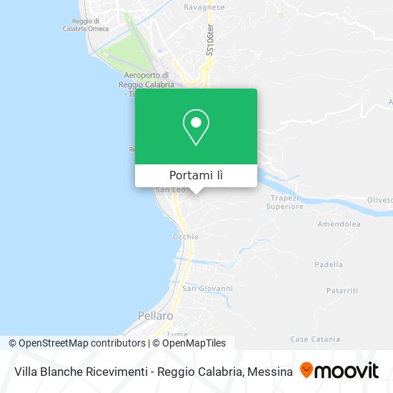 Mappa Villa Blanche Ricevimenti - Reggio Calabria